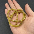 Perline di malachite naturale piatte e tonde per la creazione di gioielli fai da te - 2x4mm / Giada di Taiwan