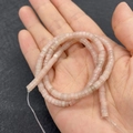 Perline cilindriche in pietra naturale rosa per la creazione di gioielli fai da te - 2x4mm / No. 25