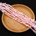 Irregular pink shell beads in a wooden bowl for DIY jewelry making necklaces - 4-6mm, 27g / Pale Pink