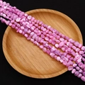 Pink irregular natural sea shell loose beads with pearlescent finish for DIY jewelry - 4-6mm, 27g / Pink (No. 3)