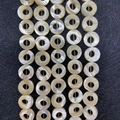 Cuentas de donut de nácar blanco natural para la creación de joyas y accesorios DIY - Anillo Redondo