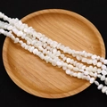 Irregular natural white mother of pearl shell beads 4-6mm for DIY necklace making - 4-6mm, 27g / Pearl White (No. 10)
