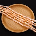Irregular cream orange natural seashell beads 4-6mm for DIY jewelry making and necklaces - 4-6mm, 27g / Light Orange (No. 12)