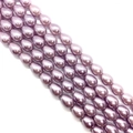 Vue macro de perles gouttes lavande avec éclat métallique pour création de bijoux - Moyen / Violet Clair (N°2)