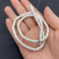 Perline per gioielli DIY in pietra di marmo bianco cilindrico con trama marmorizzata - 2x4mm / Howlite