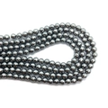 Perles métalliques gris foncé facettées en rangées pour la création de bijoux DIY - 6mm / No.3 (Gris Facetté)