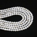 Flat star-shaped natural white shell loose beads for DIY jewelry making and crafts - Five-Petal Flower / 6mm (9g)