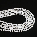 Polished white round shell beads strand with natural pearl luster for DIY jewelry - Disc