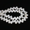 Natural white freshwater shell beads in teardrop shape with a pearl luster finish - Horizontal Hole Waterdrop