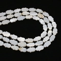 Iridescent white Hamsa mother of pearl shell loose beads for DIY jewelry making - Hand Shape