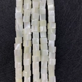 Witte kubusvormige natuurlijke schelpkralen met zachte parelglans voor DIY-sieraden - Kubusstijl (Nr. 33) / 6x6mm / AB Wit