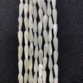 Gepolijste natuurlijke witte schelpkralen in lange druppelvorm voor DIY-sieraden - Druppelstijl (Nr. 46) / 5x15mm / AB Wit