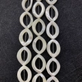 Holle marquise parelmoer schelpkralen met natuurlijke glans voor doe-het-zelf sieraden - Marquisestijl (Nr. 55) / 13x18mm / AB Wit