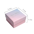 Boîte cadeau dégradé rose et bleu avec estampage argenté Best Wishes de forme carrée - Petit