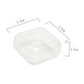 Mini boîte de rangement en plastique transparent 2.5cm pour bagues et boucles d'oreilles - Spécification 2.5cm / Transparent (Vide)