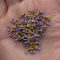 Golden DIY chain with purple enamel teardrops, jewelry findings for bracelets and necklaces - In Roll / Purple