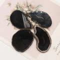Pendenti irregolari in agata naturale nera e marrone con fori pre-perforati - N. 3 (Marrone Nero)