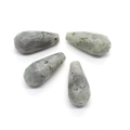 Faceted teardrop natural white turquoise beads 12x25mm for DIY jewelry making - Labradorite / 12x25mm