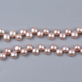 Lustrous 7-8mm lavender pink freshwater button pearls for DIY jewelry making - 6-7MM / Purple