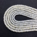 Perles d'abaque en nacre blanche naturelle avec un éclat irisé pour bijoux DIY - Petit Style