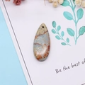 Pendentif en pierre de turquoise naturelle en forme de goutte pour la création de bijoux DIY - Style Orange Gris Bleu (16)