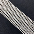Strand of natural white rice-shaped freshwater pearls for DIY jewelry making - 4-5mm / White