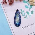 Pendentif goutte d'eau en pierre turquoise bleue avec veines naturelles pour bijoux DIY - Style 5