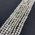 Tiras de perlas barrocas naturales de agua dulce de 5-6mm para bisutería DIY - 5-6mm 15g / Blanco