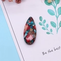 Pendentif en pierre naturelle en forme de goutte d'eau colorée pour la création de bijoux - Style Floral Multicolore (14)