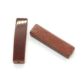 Rectangular goldstone beads with shimmering gold specks for DIY jewelry making - 7x10x40mm, 8g / Gold Sandstone