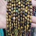 Polished teardrop-shaped tiger eye beads with natural brown and black stripes for DIY - Teardrop Shape (1013-T210103029) / 1 Piece / Tiger's Eye