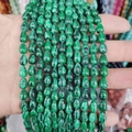 Waterdrop-shaped green malachite loose beads for DIY jewelry making and crafting projects - Teardrop Shape (1013-T210103029) / 1 Piece / Malachite