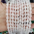 Waterdrop-shaped natural quartz stone beads in light pink for DIY jewelry making - Teardrop Shape (1013-T210103029) / 1 Piece / White Crystal
