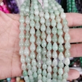 Pale green teardrop-shaped natural stone loose beads for DIY jewelry making - Teardrop Style 18 (1013-T210103029) / 1 Piece / Light Green