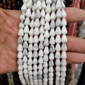 Waterdrop shaped white howlite stone beads with grey marble texture for DIY jewelry - Teardrop Shape (1013-T210103029) / 1 Piece / Howlite