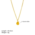 18K gold plated stainless steel conch shell pendant necklace with 40+5cm chain for women - Little Nautilus (Curb Chain Necklace)