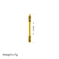 Chinesischer Stil Gold Ruyi Jingu Bang Anhänger für Herren mit Gravur, 64mm Länge - Goldfarbener Anhänger