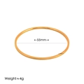 Maßzeichnung für 2mm vergoldeten Edelstahl-Armreif mit 55mm Innendurchmesser und 4g Gewicht - 55 / Gold