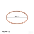 Details eines 60mm Edelstahl-Armreifens in Roségold mit 2mm Breite und ca. 4g Gewicht - 60 / Roségold
