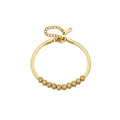 Bracciale a serpente in acciaio inossidabile dorato con zirconi chiari brillanti - Bracciale in Zirconia Bianca Oro (N209)