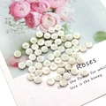 6mm natural white shell beads with golden sun pattern for DIY jewelry and necklaces - Sun Print / 8mm 20 Pieces Per Pack