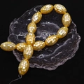 Perle di conchiglia naturale gialla a forma di riso con mosaico per gioielli - 18x25mm (8g) / Giallo (1)