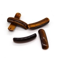 Polished tiger eye stone beads in curved and straight shapes for DIY jewelry making - Tiger's Eye