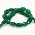 Cuentas ovaladas facetadas de piedra natural verde 6x8mm para crear joyería DIY - 6x8mm (22 Piezas/Tira) / Jade Malayo