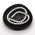 Natural white shell round beads with silky luster for DIY necklace bracelet making - 2mm 3g Approx 190 Beads / White