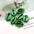 Metallic green electroplated natural cowrie shells for DIY jewelry making - 18-20mm (20 Pieces/Pack) / Green (No. 4)