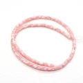 Cuentas cilíndricas de concha rosa para creación de joyas DIY y collares artesanales - 2x4mm 14g / Rosa Claro (Nº 3)