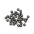 Cuentas de 6mm negras con patrón de estrella dorada para pulseras y joyería DIY - Estrella de cinco puntas / 6mm (20 Piezas)