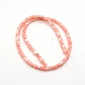 Cuentas de concha natural rosa 2x4mm en hilo para creación de joyería artesanal - 2x4mm 14g / Rosa (Nº 7)