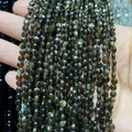 Facettierte Tigerauge-Natursteinperlen 4mm mit goldenem Katzenaugeneffekt für DIY-Schmuck - 4mm 93 Stk./Strang 7g / Rauchquarz